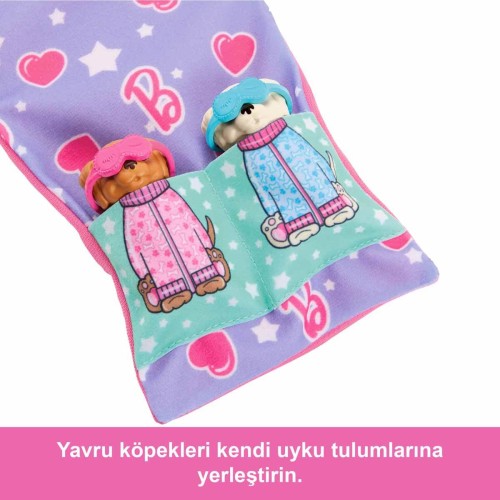 Barbie ve Köpekçikleri Pijama Partisi Oyun Seti HXN01 Barbie ve Köpekçikleri Pijama Partisi Oyun Seti HXN01