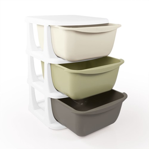 Dolu Nuve 7130 - 3 Çekmeceli 3 Katlı Çocuk Saklama Ünitesi