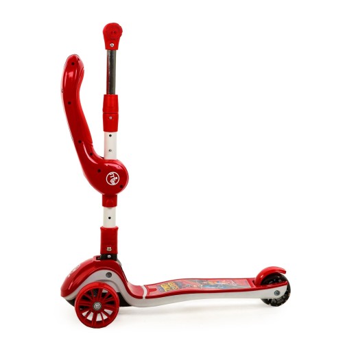 Maxi Taxi Zoomy Oturaklı Işıklı Katlanabilir Scooter Kırmızı