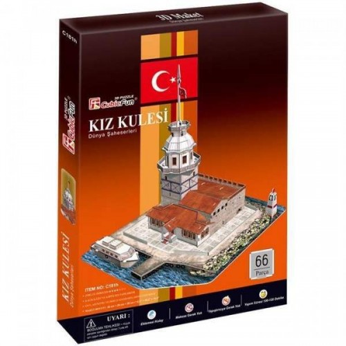 Cubic Fun 3D Kız Kulesi 66 Parça Puzzle C181H
