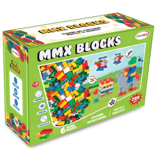 Micromax 288 Parça Blok Seti Kutulu Yapı ve Tasarım Oyuncakları