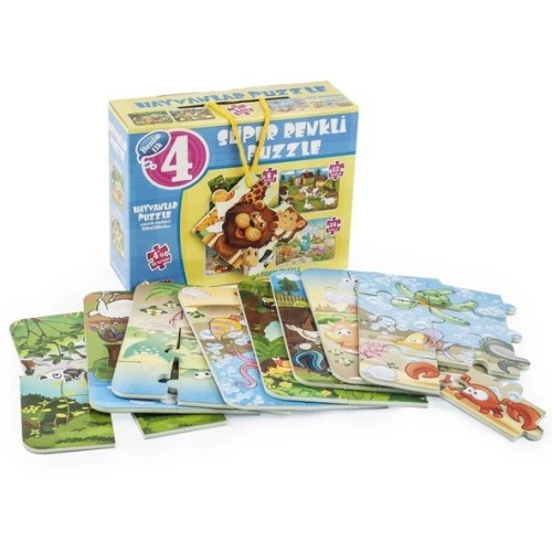 Diy-Toy Hayvanlar Süper Renkli Puzzle 1481