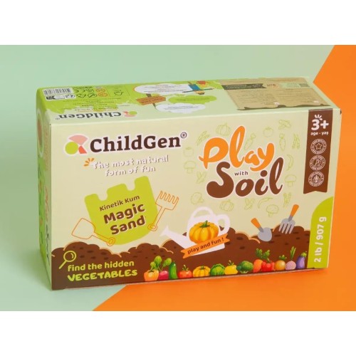 Childgen Doğal Kinetik Kum Toprak Set 907 Gr