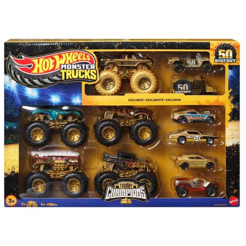 Hot Wheels Monster Trucks Bigfoot Trophy Şampiyonları JDW07 Hot Wheels Monster Trucks Bigfoot Trophy Şampiyonları JDW07