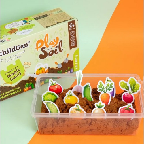 Childgen Doğal Kinetik Kum Toprak Set 907 Gr