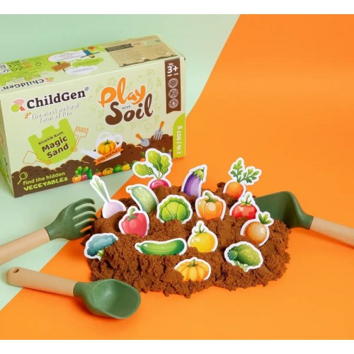 Childgen Doğal Kinetik Kum Toprak Set 907 Gr