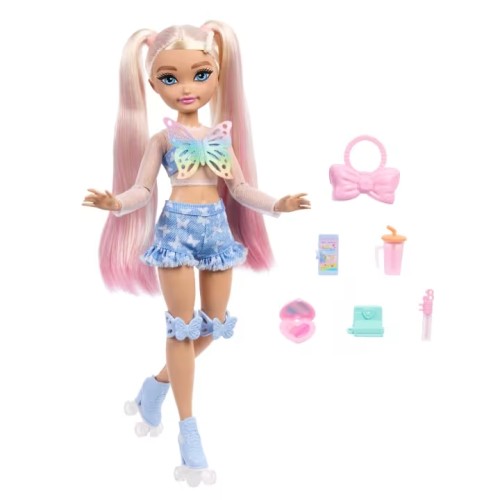 Barbie Dream Besties Paten Partisi Malibu Bebek ve Aksesuarları JFX96