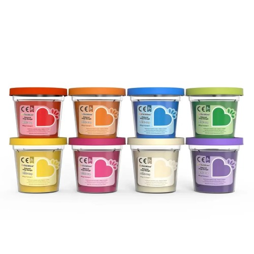 Childgen Doğal Oyun Hamuru - Mini-Cup- 8 li Set