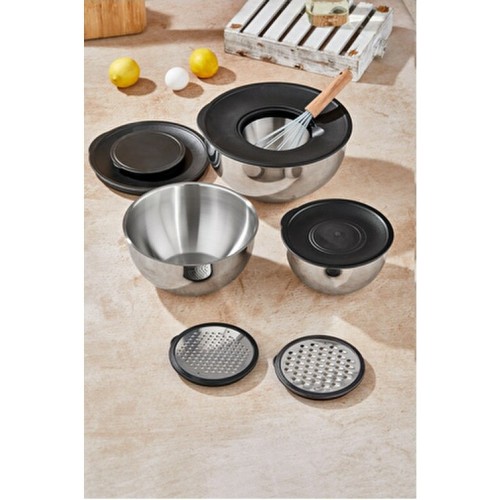 Taç MixMaster 9 Parça Rendeli Karıştırma ve Saklama Kabı-6373
