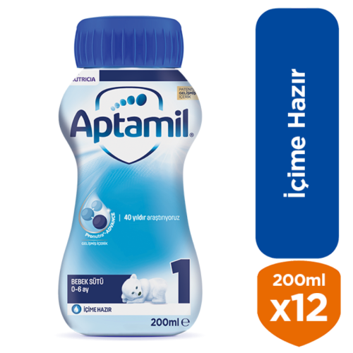 Aptamil Sıvı Bebek Sütü 1 No 200 ml x 12 Adet