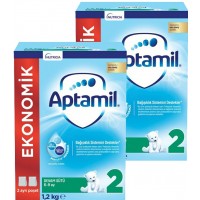 Aptamil 2 Devam Sütü Yeni Formül 1200 gr x 2 Adet