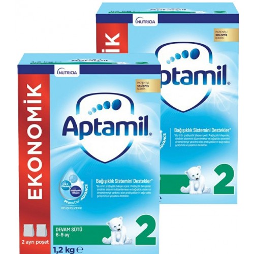 Aptamil 2 Devam Sütü Yeni Formül 1200 gr x 2 Adet