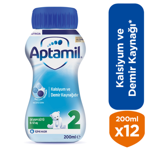 Aptamil Sıvı Devam Sütü 2 No 200 ml x 12 Adet