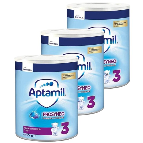 Aptamil 3 Çocuk Devam Sütü Prosyneo 1+ Yaş 400 gr  x 3 Adet