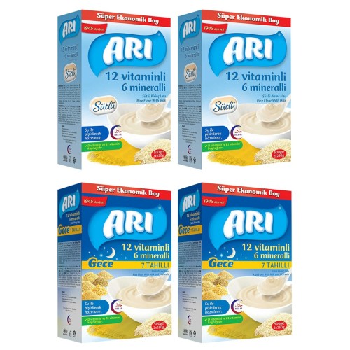 Arı Mama Sütlü ve 7 Tahıllı Sütlü (Gece) Pirinç Unu Avantaj Paket