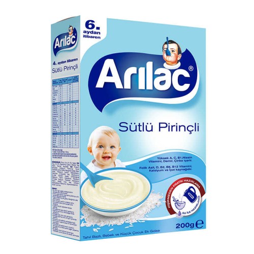 Arılac Sütlü Pirinçli Kaşık Maması 200 gr Arılac Sütlü Pirinçli Kaşık Maması 200 gr