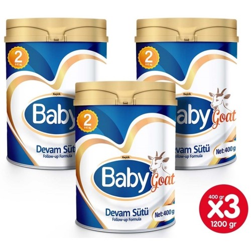Baby Goat 2 Keçi Sütü Bazlı Devam Sütü 400 gr x 3 Adet