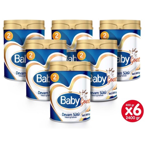 Baby Goat 2 Keçi Sütü Bazlı Devam Sütü 400 gr x 6 Adet
