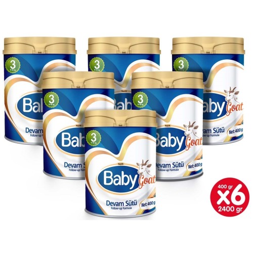 Baby Goat 3 Keçi Sütü Bazlı Devam Sütü 400 gr x 6 Adet