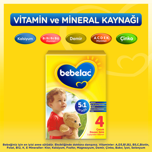 Bebelac 4 Çocuk Devam Sütü 800 gr