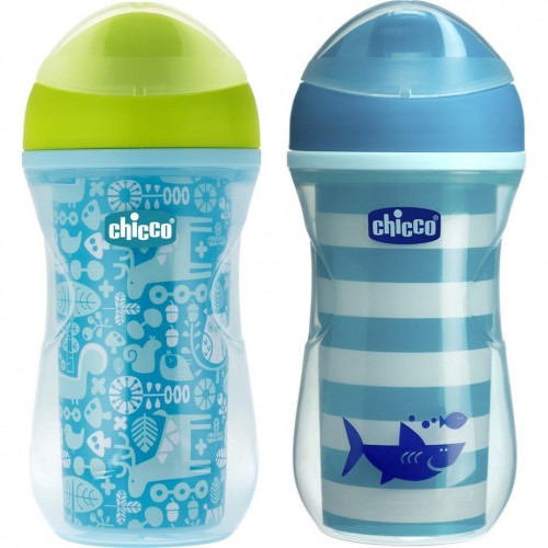 Chicco Yalıtımlı Aktive Bebek Bardağı 14 Ay+ Mavi 266 ml