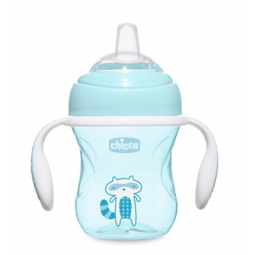 Chicco Yumuşak Uçlu Geçiş Bardağı 4 Ay+ 200 ml  - Mavi