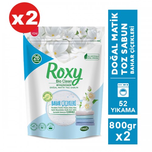 Dalan Roxy Bio Clean Matik Toz Sabun Bahar Çiçekleri 800 gr x 2 Adet