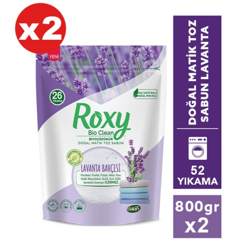 Dalan Roxy Bio Clean Matik Toz Sabun Lavanta 800 gr x 2 Adet