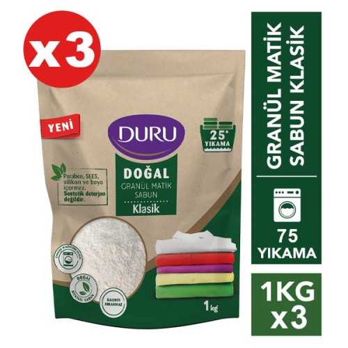 Duru Granül Matik Sabun Klasik 1 kg x 3 Adet