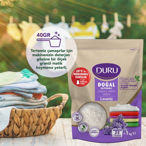 Duru Granül Matik Sabun Lavanta 1 kg x 6 Adet Duru Granül Matik Sabun Lavanta 1 kg x 6 Adet