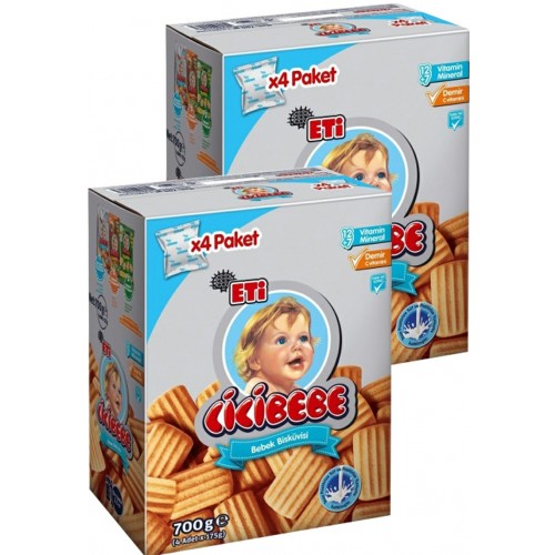 Eti Cicibebe Bebek Bisküvisi 700 gr x 2 Adet