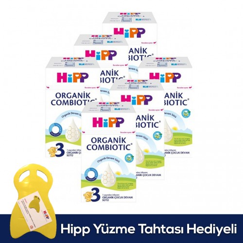 Hipp 3 Organik Devam Sütü 800 gr x 6 Adet (Yüzme Tahtası Hediyeli)