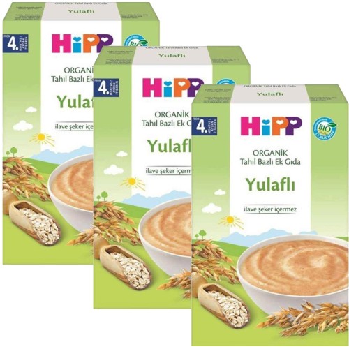 Hipp Organik Yulaflı Ek Gıda Kaşık Maması 200 gr x 3 Adet