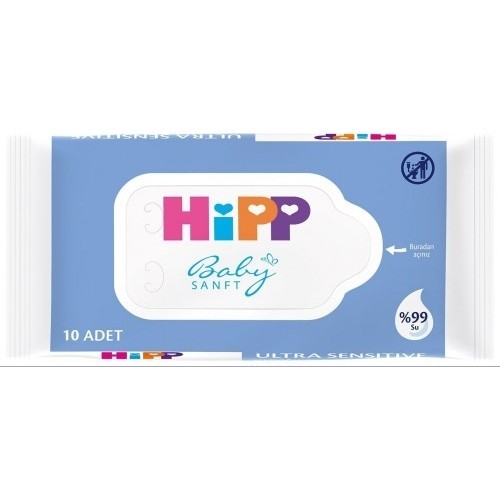 Hipp Ultra Sensitive Yenidoğan Temizlik ve Bakım Mendili 10lu