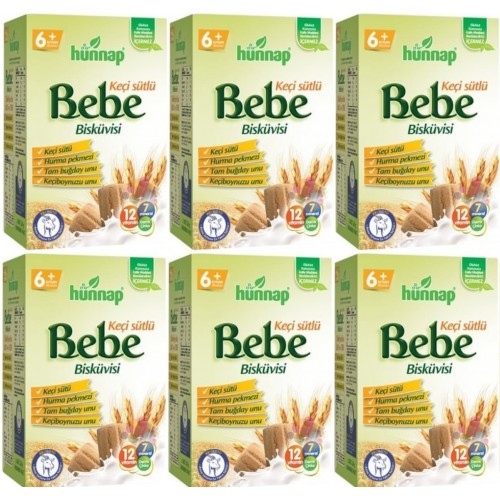 Hünnap Bebe Bisküvisi Keçi Sütlü 400 gr x 6 Adet