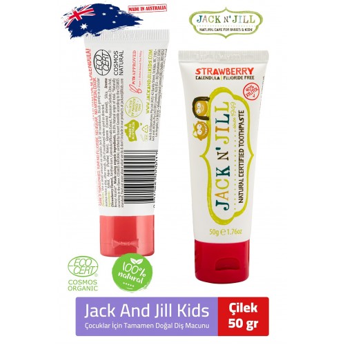 Jack N Jill Doğal Çilek Aromalı Diş Macunu 50 gr x 2 Adet