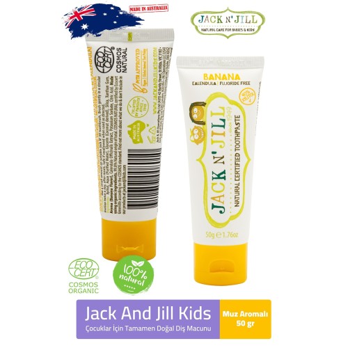 Jack N Jill Doğal Muz Aromalı Diş Macunu 50 gr