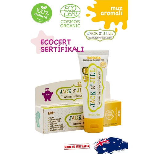 Jack N Jill Doğal Muz Aromalı Diş Macunu 50 gr