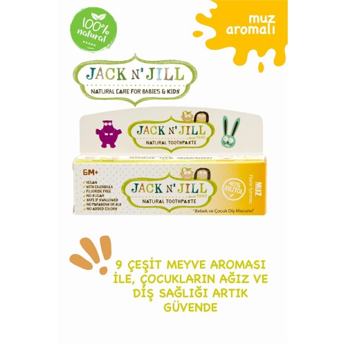 Jack N Jill Doğal Muz Aromalı Diş Macunu 50 gr