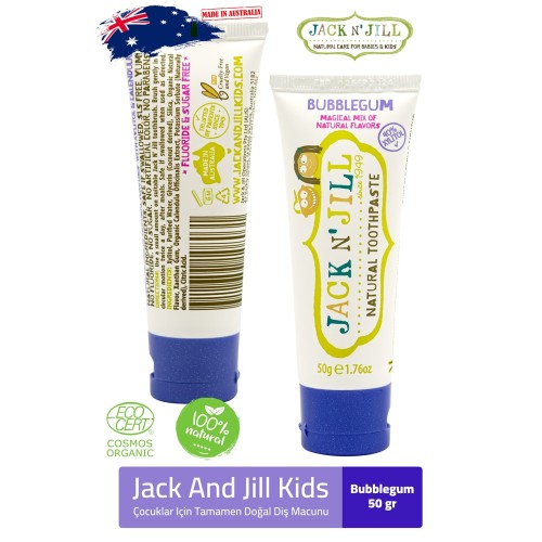 Jack N Jill Doğal Sakız Aromalı Diş Macunu 50 gr Jack N Jill Doğal Sakız Aromalı Diş Macunu 50 gr