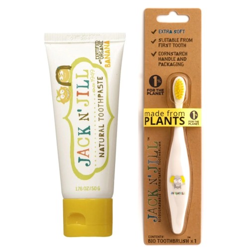 Jack N Jill Fil Diş Fırçası + Muz Aromalı Macunu 50 gr Jack N Jill Fil Diş Fırçası + Muz Aromalı Macunu 50 gr