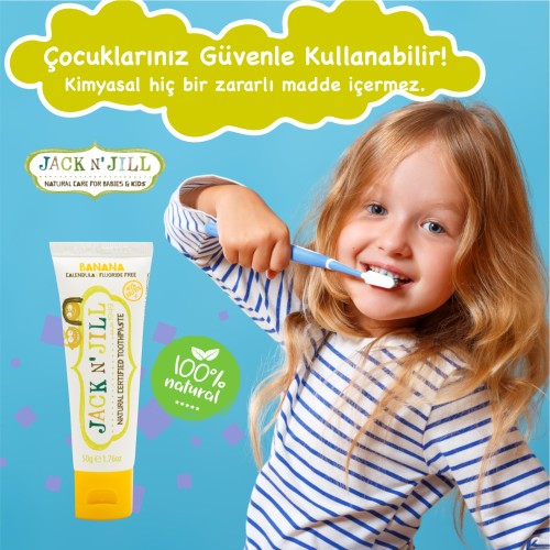 Jack N Jill Fil Diş Fırçası + Muz Aromalı Macunu 50 gr Jack N Jill Fil Diş Fırçası + Muz Aromalı Macunu 50 gr