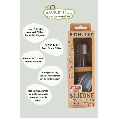 Jack N Jill Silikon Parmak Fırça 2 li Paket