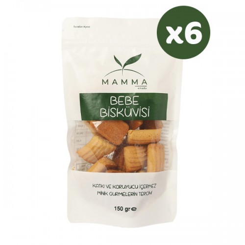 Mamma Emada Bebe Bisküvisi 150 gr + 6 Ay x 6 Adet