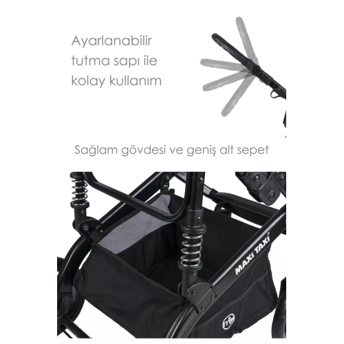 Maxi Taxi Fast Pro Travel Sistem Bebek Arabası - Orion Black Maxi Taxi Fast Pro Travel Sistem Bebek Arabası - Orion Black