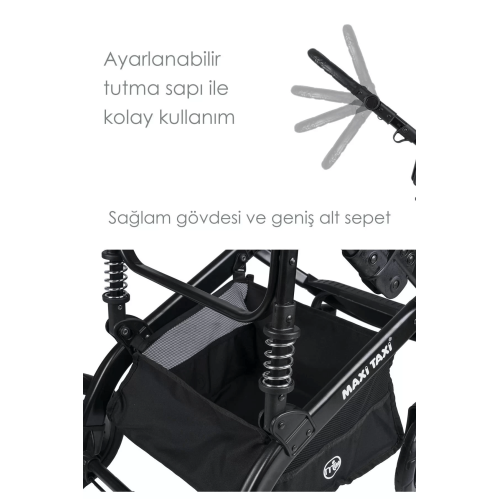 Maxi Taxi Fast Pro Alüminyum Travel Sistem Bebek Arabası - Orion Black
