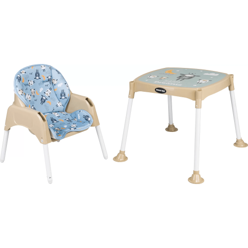 Maxi Taxi Feeding Kuzu Desenli 3 in 1 Mama Sandalyesi - Mavi Maxi Taxi Feeding Kuzu Desenli 3 in 1 Mama Sandalyesi - Mavi