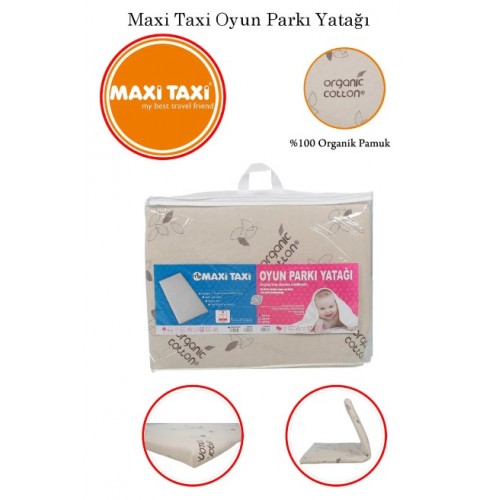 Maxi Taxi Organik Pamuk Oyun Parkı Yatağı 60x120
