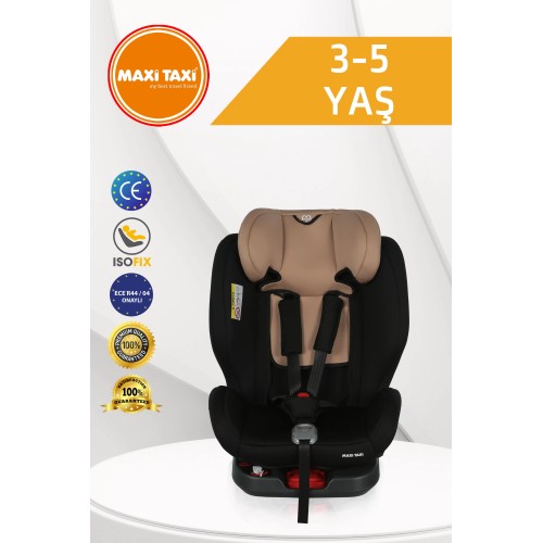 Maxi Taxi Safe Travel 360 Dönebilen İsofix Oto Koltuğu Bej-Siyah