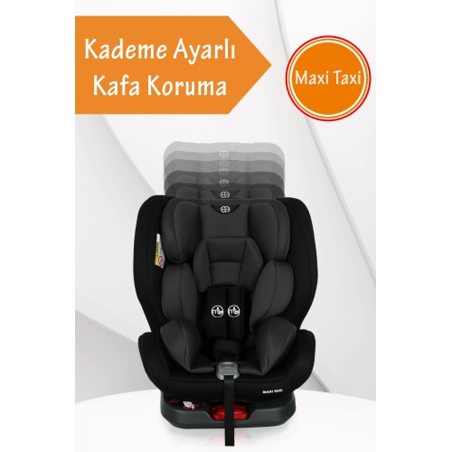 Maxi Taxi Safe Travel 360 Dönebilen İsofix Oto Koltuğu Siyah-Gri Maxi Taxi Safe Travel 360 Dönebilen İsofix Oto Koltuğu Siyah-Gri